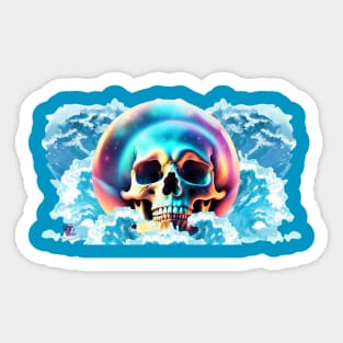 Water Skull Sticker